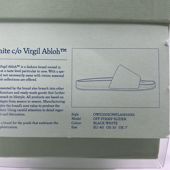 Off-White NWB Off Stamp Logo Sliders Black/White - Picture 16 of 16